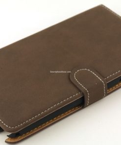 Samsung Galaxy Note 3 PU-Lederen Wallet Hoesje Suede Bruin-0