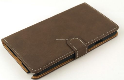 Samsung Galaxy Note 3 PU-Lederen Wallet Hoesje Suede Bruin-0