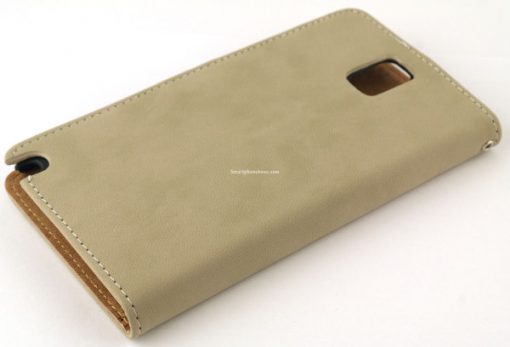 Samsung Galaxy Note 3 PU-Lederen Wallet Hoesje Suede Grijs