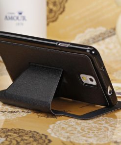 Samsung Galaxy Note 3 Stand Case Hoesje Zwart.