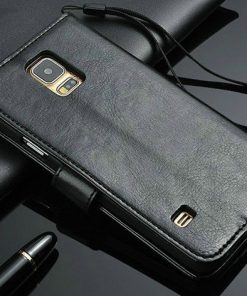Samsung Galaxy S5 Hoesje PU-Lederen Wallet Zwart