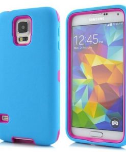 Samsung Galaxy S5 Combo Hoesje Blauw Roze