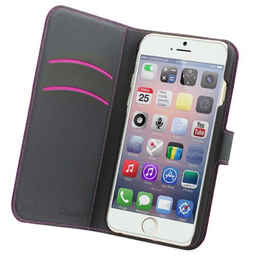 Muvit Wallet Folio Pink/Dark Grey iPhone 6 Plus