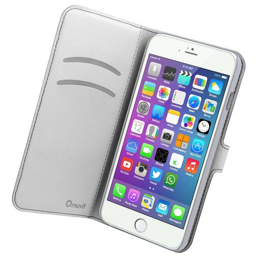 Muvit Wallet Folio Red/Dark Grey iPhone 6 Plus