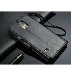 Samsung Galaxy S5 mini Wallet Zwart (exclusief koordje)