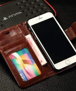 iPhone 6 Plus PU-Lederen Wallet Hoesje Bruin