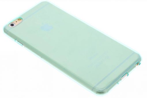 iPhone 6 Plus Turquoise transparant TPU siliconen hoesje