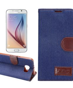 Samsung Galaxy S6 hoesje Jeans Style Blauw