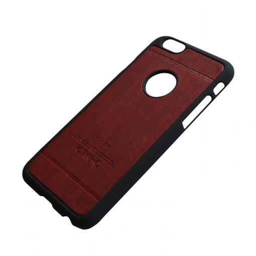 Apple iPhone 6 Luxe hout design hoes Rood