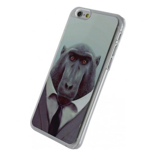 Xccess Metal Plate Cover Funny Chimpanzee iPhone 6/6S