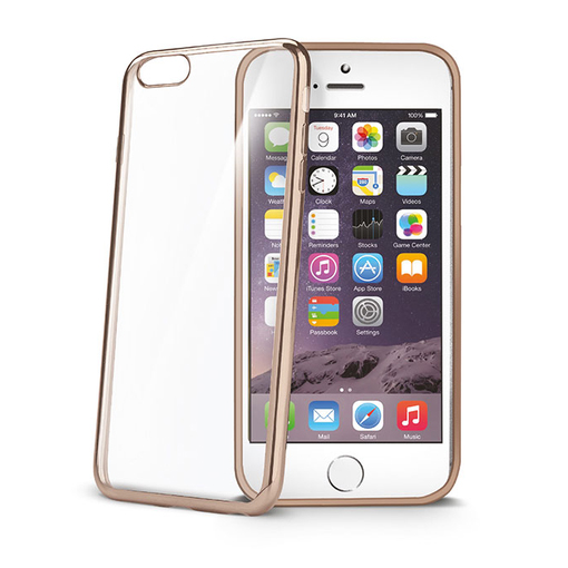 Celly Laser Cover Apple iphone 6 / 6S - Transparant/Bronze