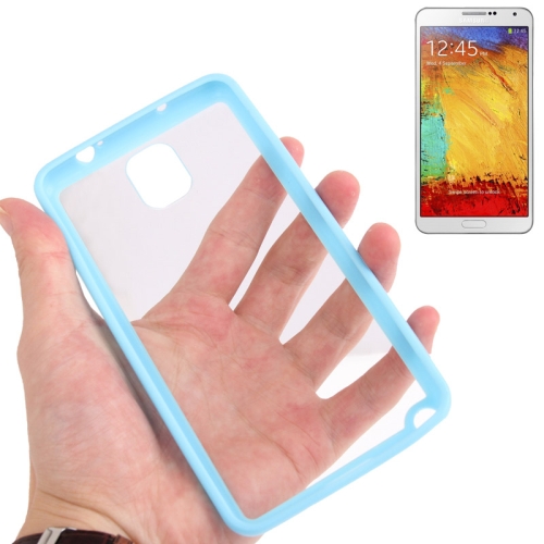 Samsung Galaxy Note 4 Transparant Bumper Hoesje Blauw