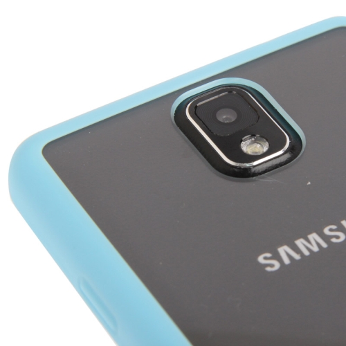 Samsung Galaxy Note 4 Transparant Bumper Hoesje Blauw