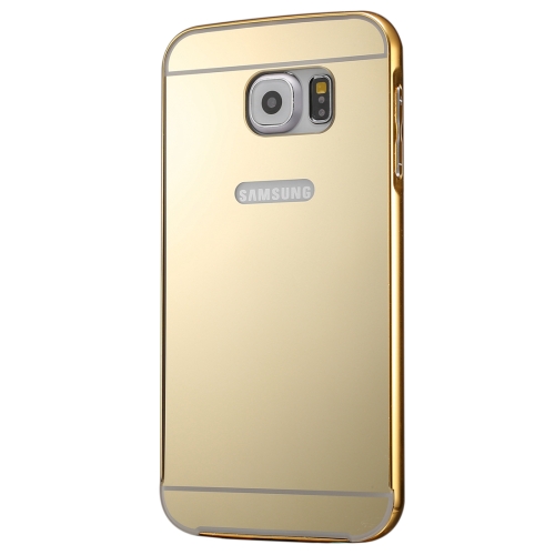Samsung Galaxy S7 Acrylic Back Cover met Aluminium Bumper Goudkleurig