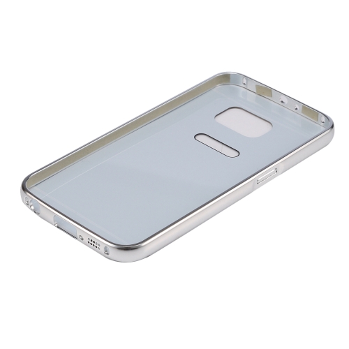 Samsung Galaxy S7 Acrylic Back Cover met Aluminium Bumper Zilverkleurig