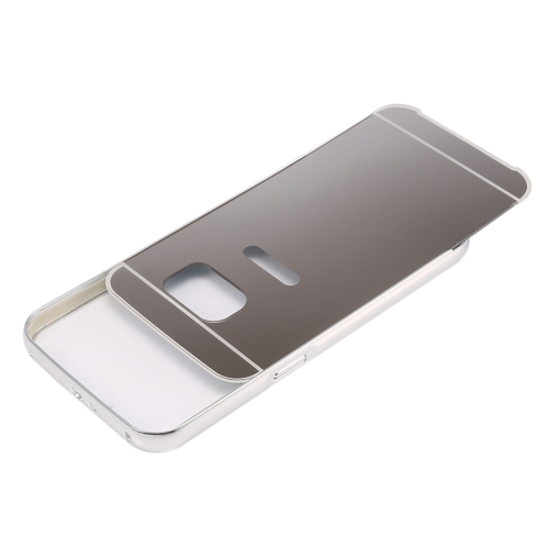 Samsung Galaxy S7 Acrylic Back Cover met Aluminium Bumper Zilverkleurig
