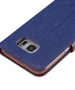 Samsung Galaxy S7 Edge Hoesje Jeans Style Blauw