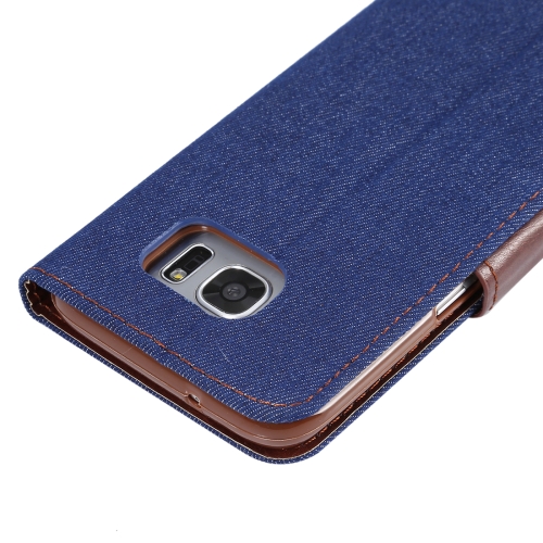 Samsung Galaxy S7 Edge Hoesje Jeans Style Blauw