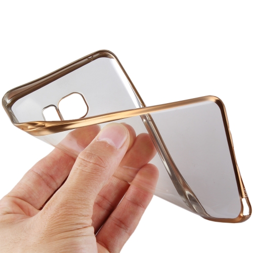 Samsung Galaxy S7 Edge Transparant Bumper Hoesje Goudkleurig