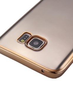 Samsung Galaxy S7 Edge Transparant Bumper Hoesje Goudkleurig