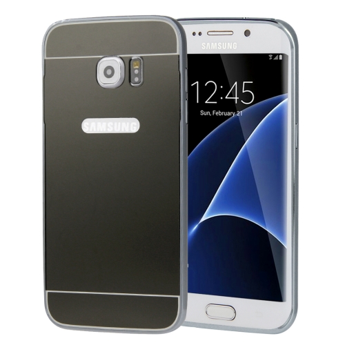 Samsung Galaxy S7 Edge Acrylic Back Cover met Aluminium Bumper Zwart