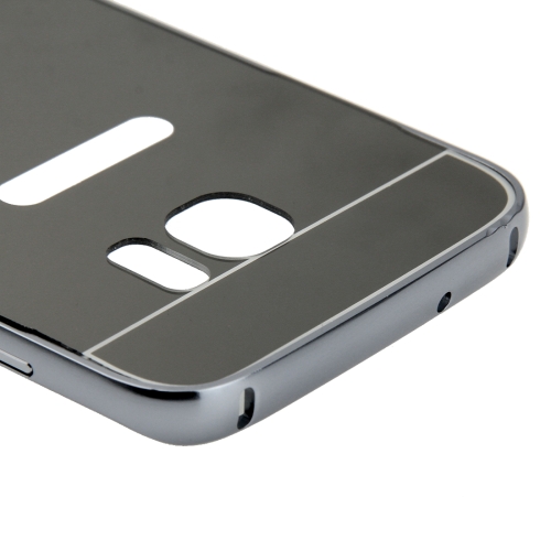 Samsung Galaxy S7 Edge Acrylic Back Cover met Aluminium Bumper Zwart