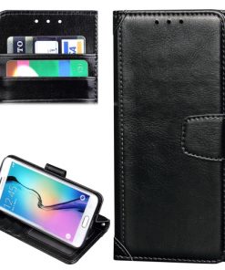 Samsung Galaxy S7 Edge Wallet Hoesje Zwart