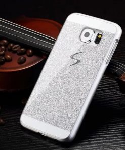 Samsung galaxy s6 Edge Plus Glitter Hoes Zilver-0