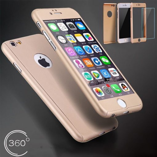 Apple iPhone 7 360 bescherming hardcase Goud-126422