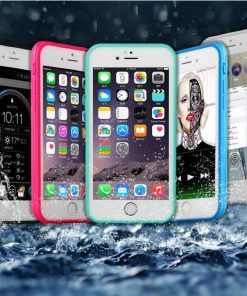 Ultradunne Waterdichte Hoes voor Apple iPhone 6/6S Plus Roze/Wit-126506