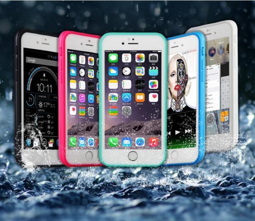 Ultradunne Waterdichte Hoes voor Apple iPhone 6/6S Plus Blauw/Wit-126543