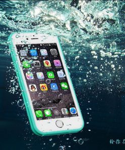 Ultradunne Waterdichte Hoes voor Apple iPhone 6/6S Plus Zwart/Zwart-126364