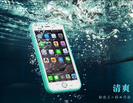Ultradunne Waterdichte Hoes voor Apple iPhone 6/6S Plus Roze/Wit-126491