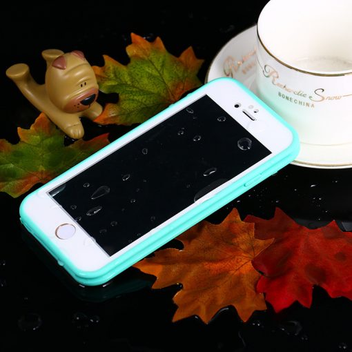 Ultradunne Waterdichte Hoes voor Apple iPhone 6/6S Plus Groen/Wit-126585