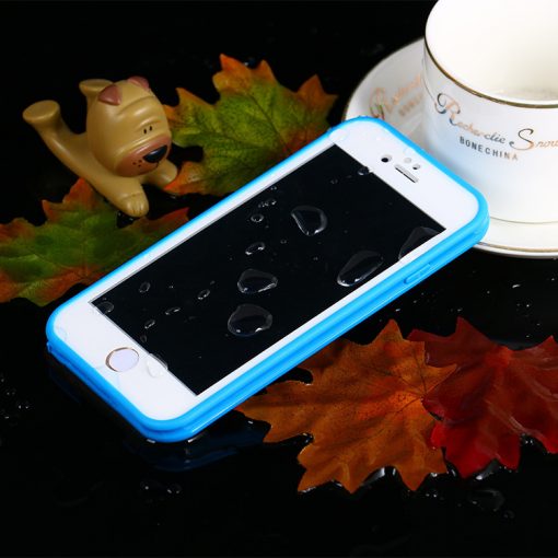 Ultradunne Waterdichte Hoes voor Apple iPhone 6/6S Blauw/Wit-126828