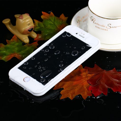 Ultradunne Waterdichte Hoes voor Apple iPhone 6/6S Transparant/Wit-126720