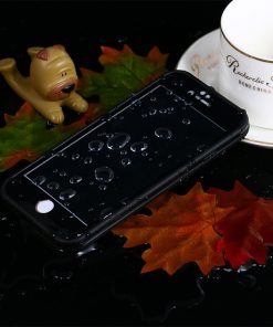 Ultradunne Waterdichte Hoes voor Apple iPhone 6/6S Plus Zwart/Zwart-126381