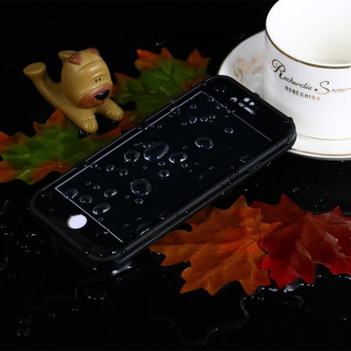 Ultradunne Waterdichte Hoes voor Apple iPhone 6/6S Zwart/Wit-126915