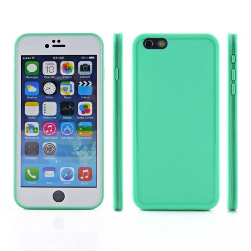 Ultradunne Waterdichte Hoes voor Apple iPhone 6/6S Plus Groen/Wit-0