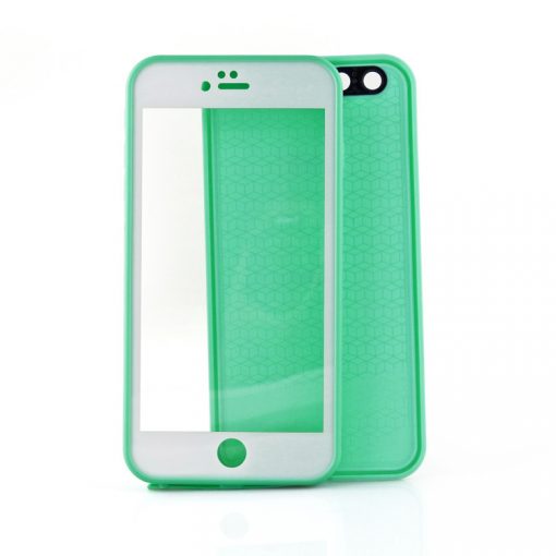 Ultradunne Waterdichte Hoes voor Apple iPhone 6/6S Plus Groen/Wit-126563