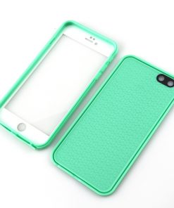 Ultradunne Waterdichte Hoes voor Apple iPhone 6/6S Plus Groen/Wit-126590
