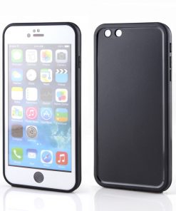 Ultradunne Waterdichte Hoes voor Apple iPhone 6/6S Plus Zwart/Zwart-126359