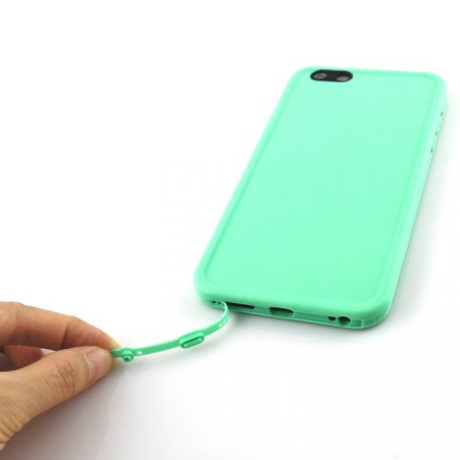 Ultradunne Waterdichte Hoes voor Apple iPhone 6/6S Groen/Wit-126877