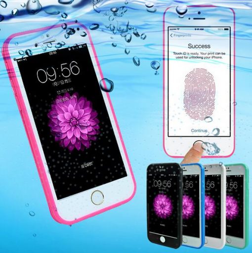 Ultradunne Waterdichte Hoes voor Apple iPhone 6/6S Plus Blauw/Wit-126527