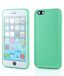 Ultradunne Waterdichte Hoes voor Apple iPhone 6/6S Plus Groen/Wit-126566