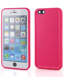 Ultradunne Waterdichte Hoes voor Apple iPhone 6/6S Roze/Wit-0