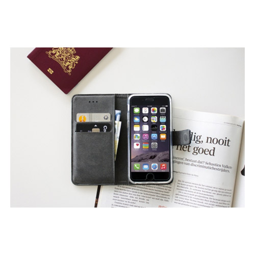 Mobiparts Premium Wallet TPU Black iPhone 6/6S