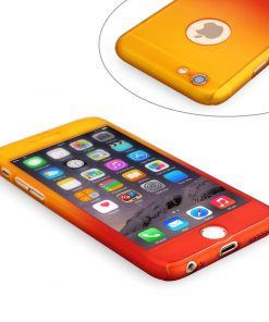 Apple iPhone 7 360 bescherming hardcase Geel/Rood