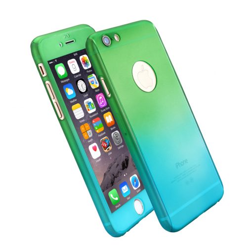 Apple iPhone 7 360 bescherming hardcase Groen Blauw