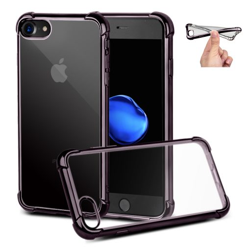 Apple iPhone 6S Zwart Transparante Shock Proof Flexibele Cover